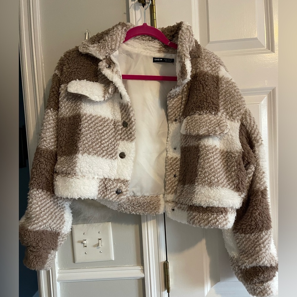 Plaid Fuzzy Jacket